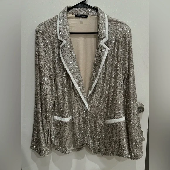 Cable & Gauge Sequin Blazer (XL) - Picture 1 of 6